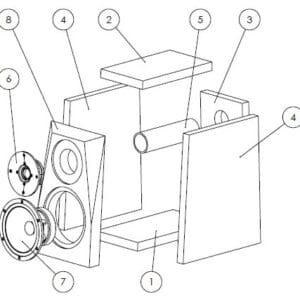 Spirit Wind Speaker kit CAD Drawing