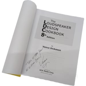 louspeaker design cookbook 8th edition signed by Vance Dickason